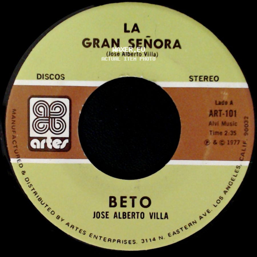Beto Jose Alberto Villa / Beto - La Gran Señora / Por Las Noches side A