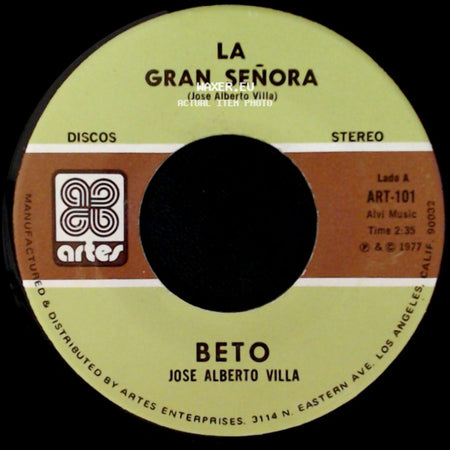 Jose Alberto Villa / Beto - Beto / Por Las Noches side A