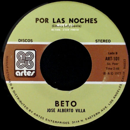 Jose Alberto Villa / Beto - Beto / Por Las Noches side B