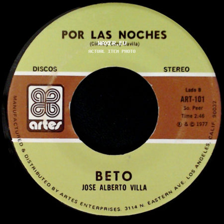Beto / Jose Alberto Villa - La Gran Señora / Por Las Noches side B