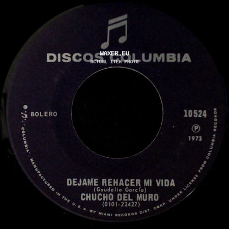 Chucho Del Muro - Dejame Rehacer Mi Vida / Se Renta Una Vivienda side A