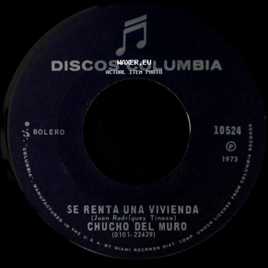 Chucho Del Muro - Dejame Rehacer Mi Vida / Se Renta Una Vivienda side B