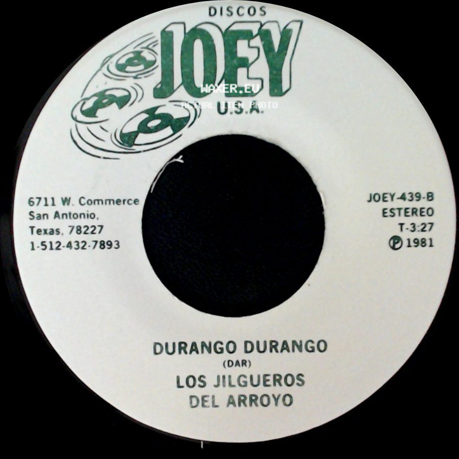 Los Jilgueros Del Arroyo - Durango Durango (Dar) / El Carro Amarillo side A