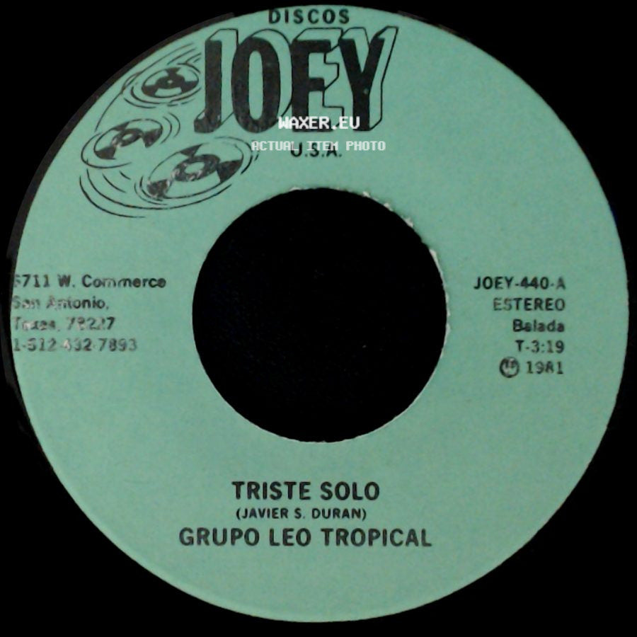Grupo Leo Tropical - El Amor / Triste Solo side B