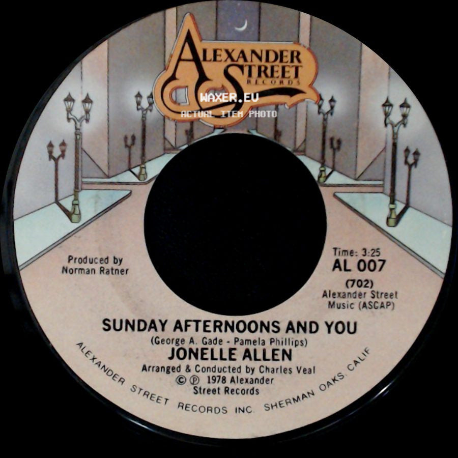 Jonelle Allen - Baby, I Just Wanna Love You / Sunday Afternoons And You side B