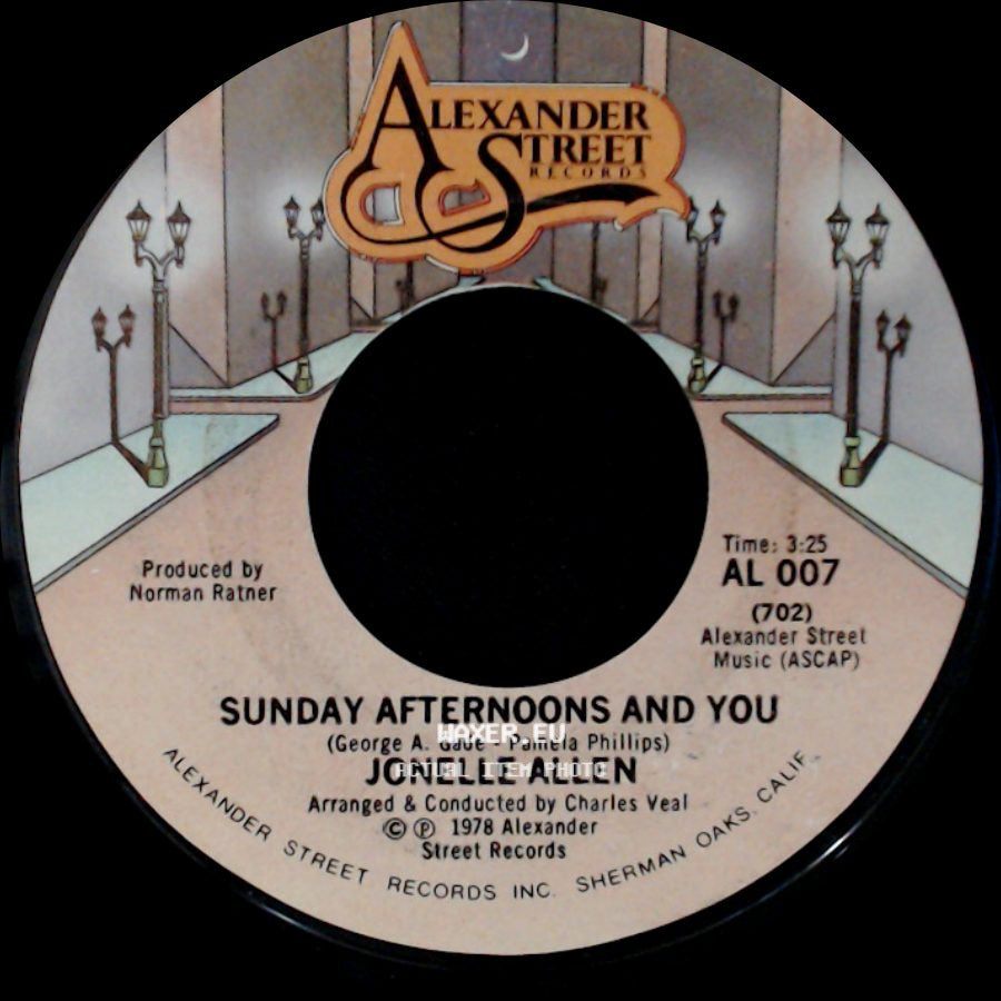 Jonelle Allen - Baby, I Just Wanna Love You / Sunday Afternoons And You side B