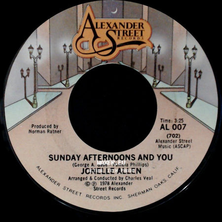 Jonelle Allen - Baby, I Just Wanna Love You / Sunday Afternoons And You side B