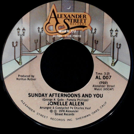 Jonelle Allen - Baby, I Just Wanna Love You / Sunday Afternoons And You side B