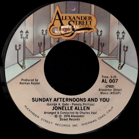 Jonelle Allen - Baby, I Just Wanna Love You / Sunday Afternoons And You side B