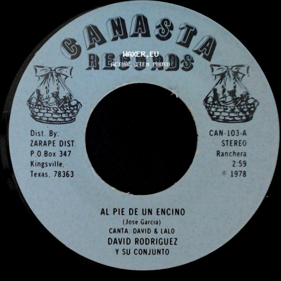 David Rodriguez Y Su Conjunto - Adelaida / Al Pie De Un Encino side B