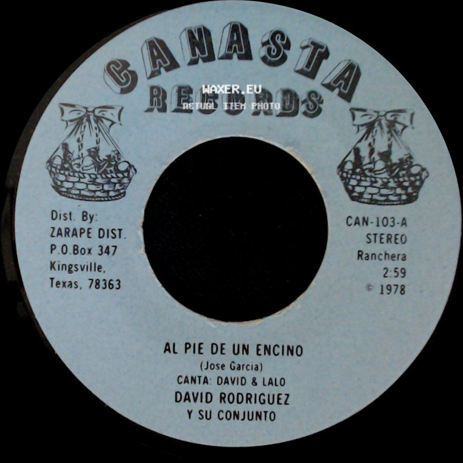 David Rodriguez Y Su Conjunto - Al Pie De Un Encino / Adelaida side A
