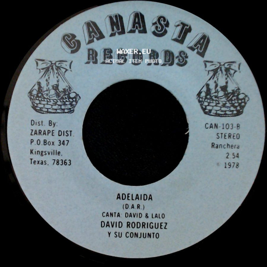 David Rodriguez Y Su Conjunto - Al Pie De Un Encino / Adelaida side B