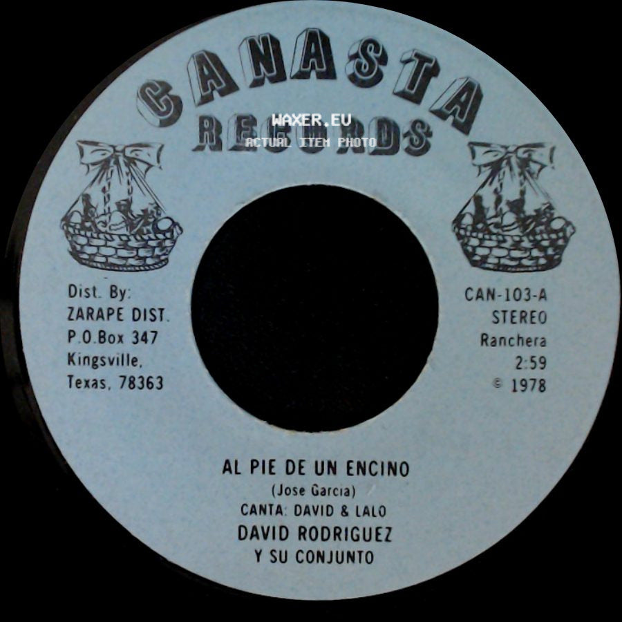 David Rodriguez Y Su Conjunto - Al Pie De Un Encino / Adelaida side A