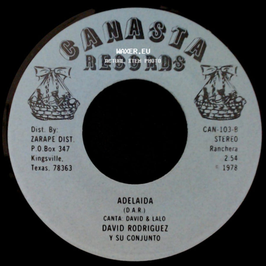 David Rodriguez Y Su Conjunto - Al Pie De Un Encino / Adelaida side B