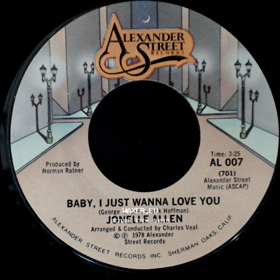 Jonelle Allen - Baby, I Just Wanna Love You / Sunday Afternoons And You side A