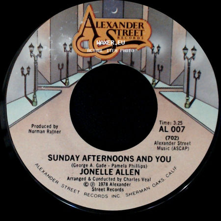 Jonelle Allen - Baby, I Just Wanna Love You / Sunday Afternoons And You side B
