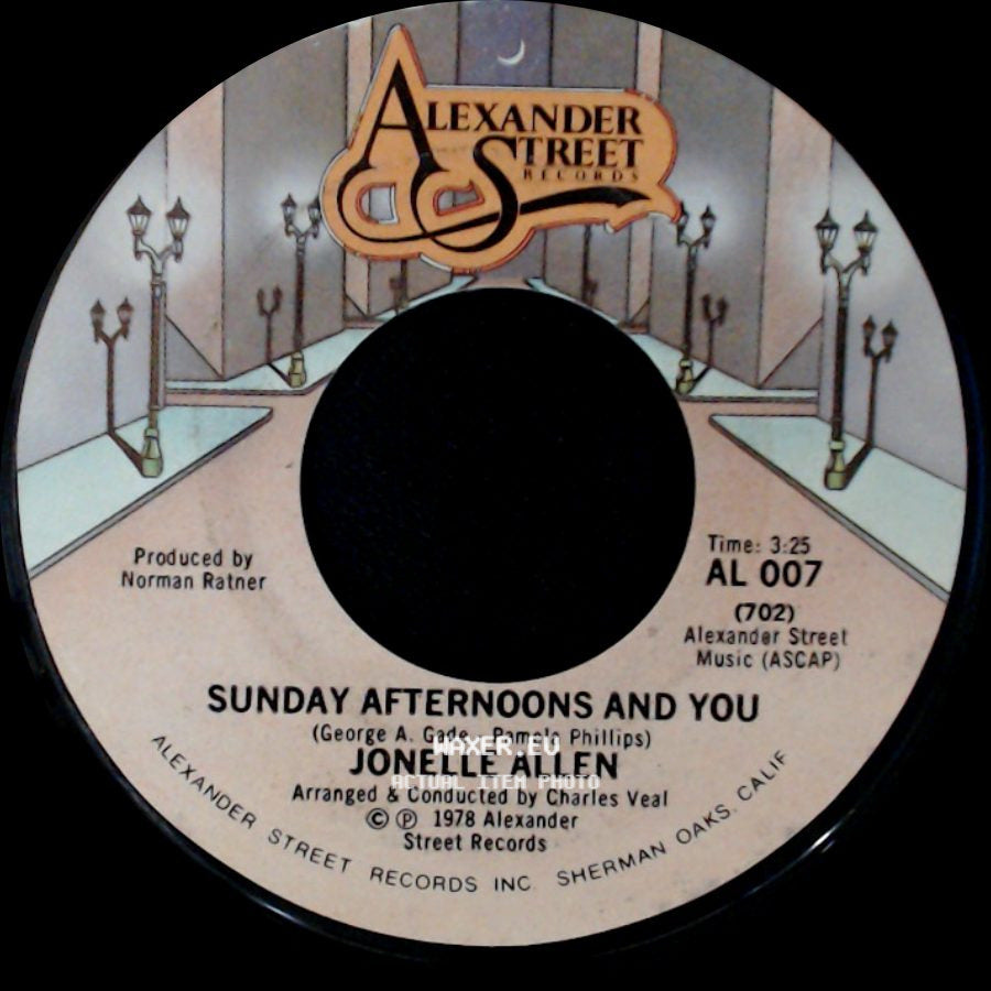 Jonelle Allen - Baby, I Just Wanna Love You / Sunday Afternoons And You side B
