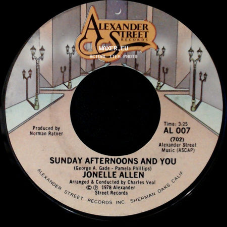 Jonelle Allen - Sunday Afternoons And You / Baby, I Just Wanna Love You side A