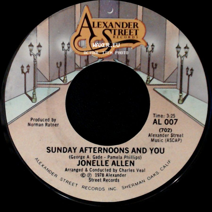 Jonelle Allen - Sunday Afternoons And You / Baby, I Just Wanna Love You side A