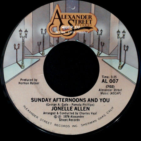 Jonelle Allen - Sunday Afternoons And You / Baby, I Just Wanna Love You side A