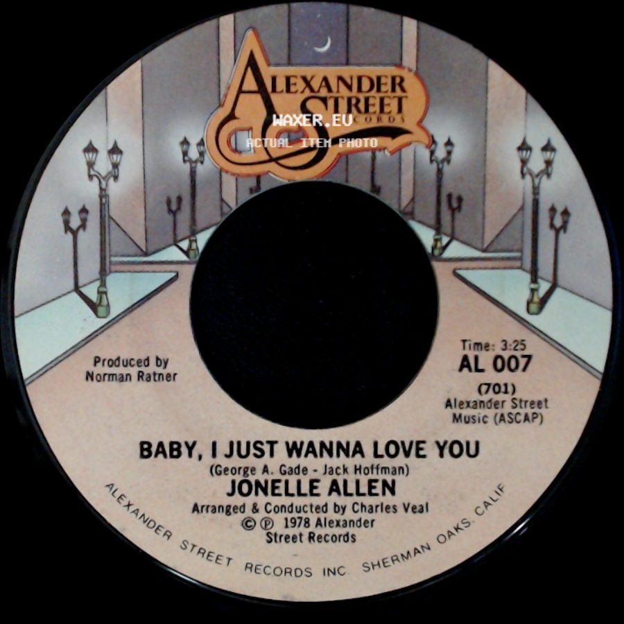Jonelle Allen - Sunday Afternoons And You / Baby, I Just Wanna Love You side B