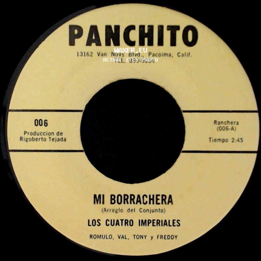 Los Cuatro Imperiales - La Katrina / Mi Borrachera side B
