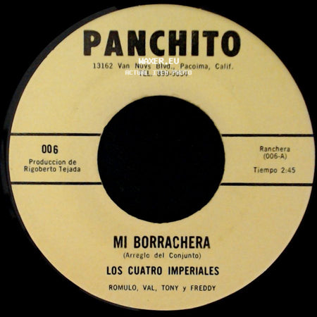 Los Cuatro Imperiales - La Katrina / Mi Borrachera side B