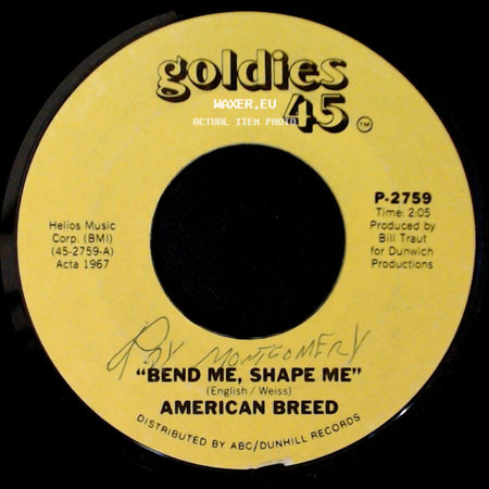 American Breed - Step Out Of Your Mind / Bend Me, Shape Me side B
