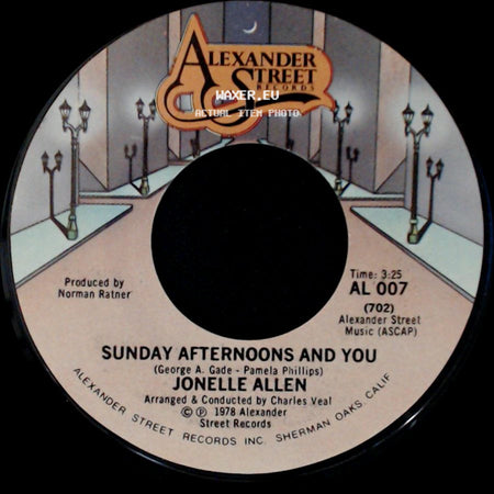 Jonelle Allen - Baby, I Just Wanna Love You / Sunday Afternoons And You side B