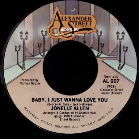 Jonelle Allen - Baby, I Just Wanna Love You / Sunday Afternoons And You side A