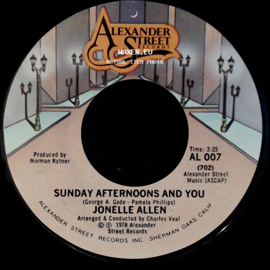 Jonelle Allen - Baby, I Just Wanna Love You / Sunday Afternoons And You side B