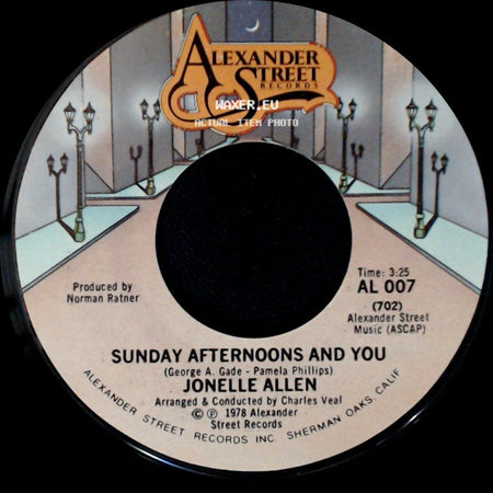 Jonelle Allen - Baby, I Just Wanna Love You / Sunday Afternoons And You side B