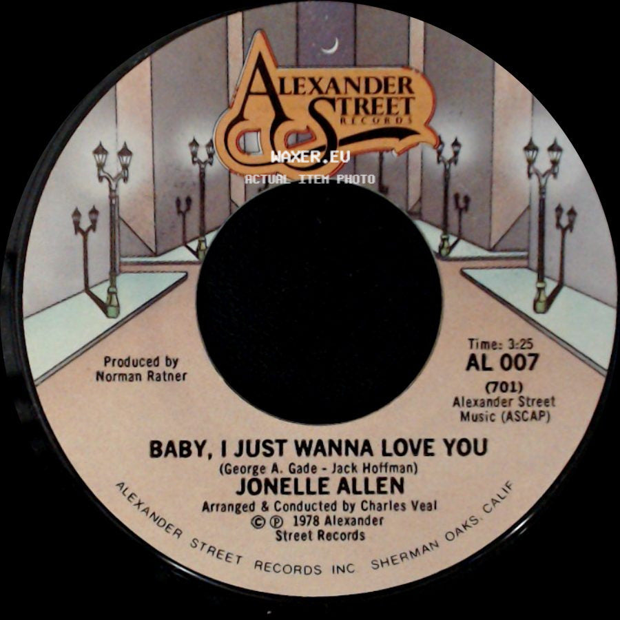Jonelle Allen - Sunday Afternoons And You / Baby, I Just Wanna Love You side B