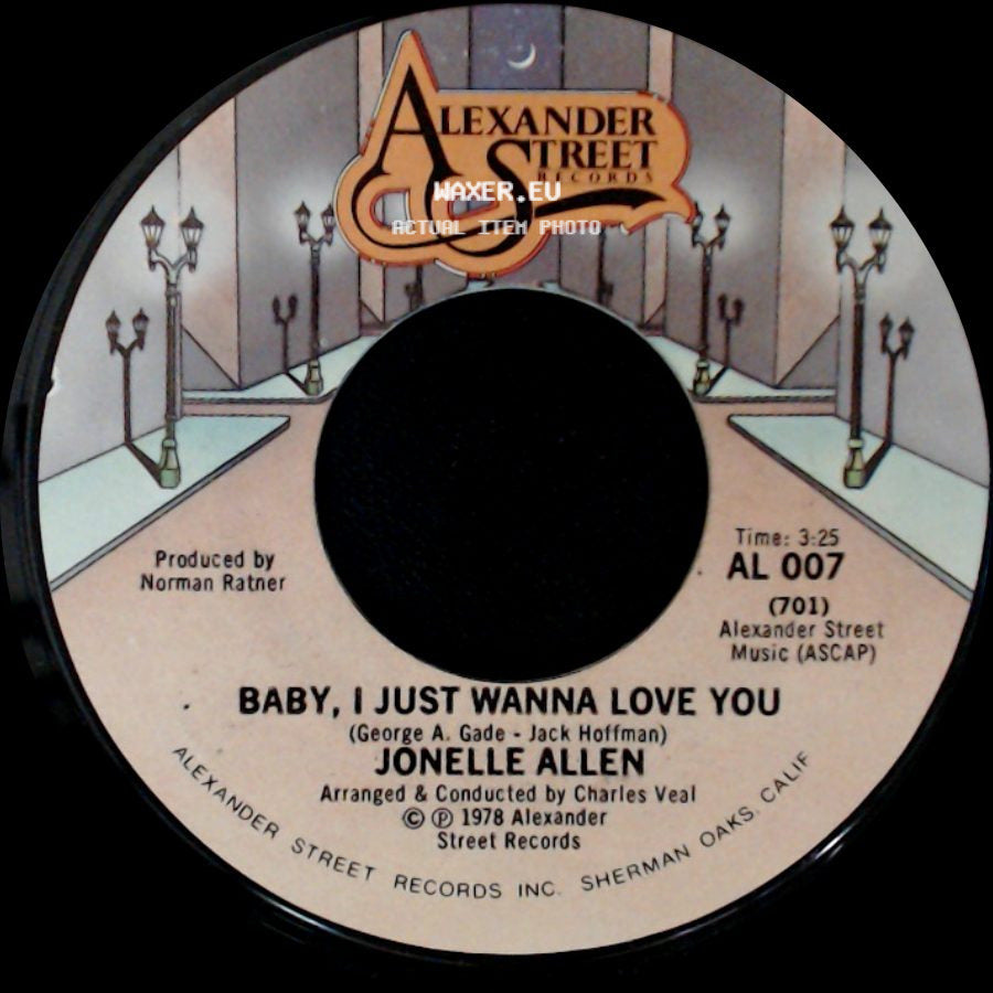 Jonelle Allen - Baby, I Just Wanna Love You / Sunday Afternoons And You side A