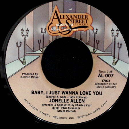 Jonelle Allen - Baby, I Just Wanna Love You / Sunday Afternoons And You side A