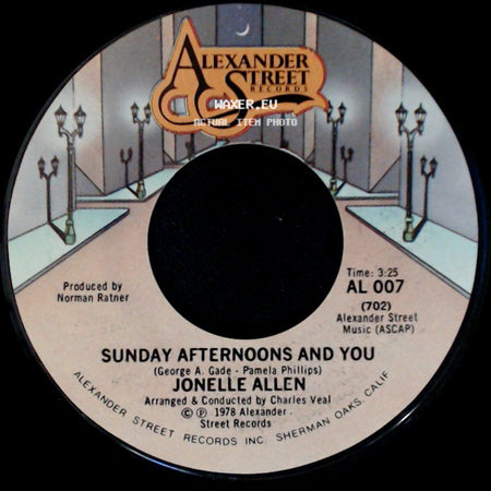Jonelle Allen - Baby, I Just Wanna Love You / Sunday Afternoons And You side B