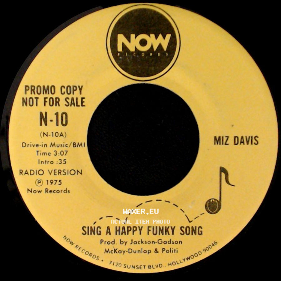 Miz Davis - Sing A Happy Funky Song / Sing A Happy Funky Song side A