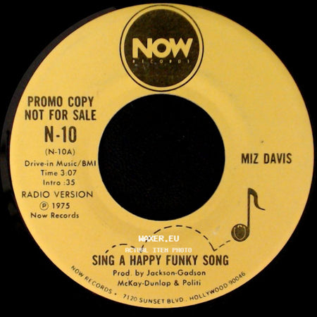 Miz Davis - Sing A Happy Funky Song / Sing A Happy Funky Song side A