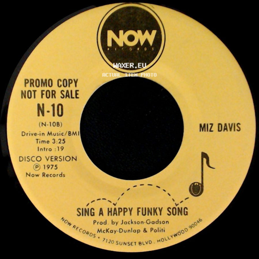 Miz Davis - Sing A Happy Funky Song / Sing A Happy Funky Song side B