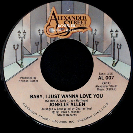 Jonelle Allen - Baby, I Just Wanna Love You / Sunday Afternoons And You side A