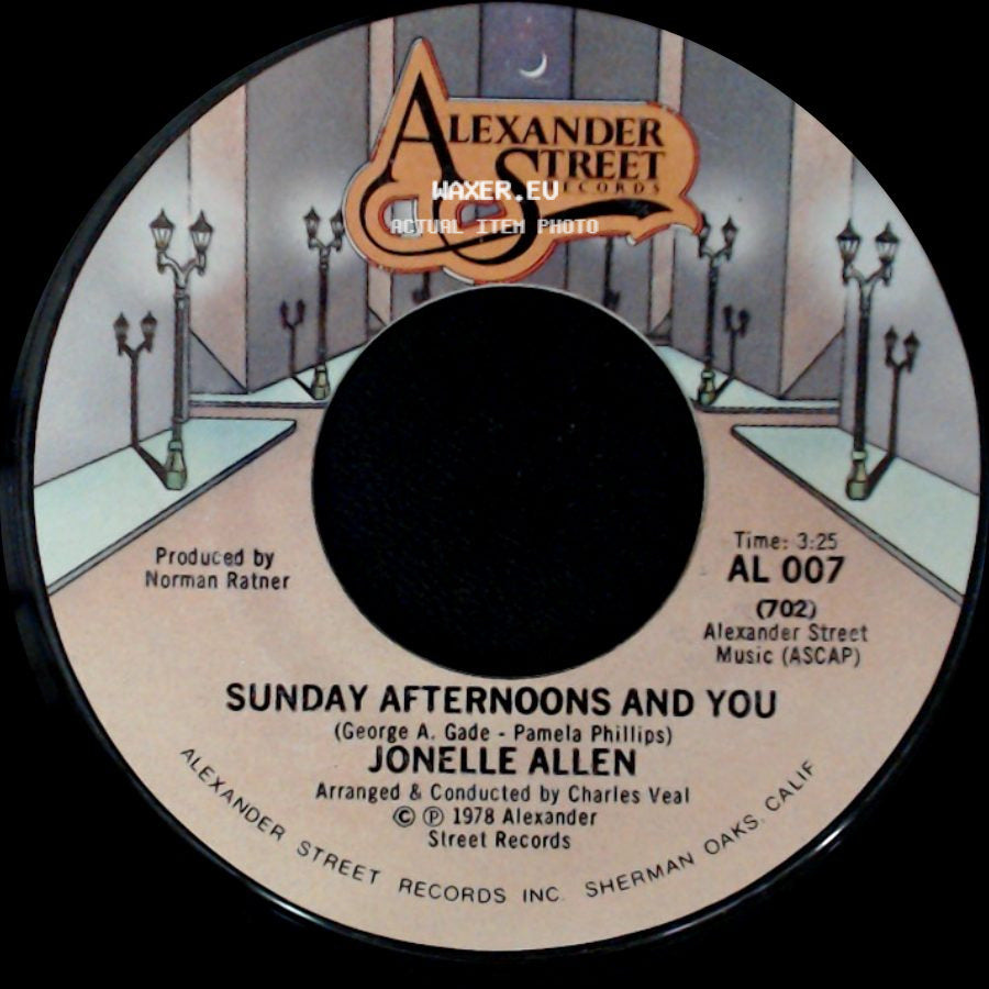 Jonelle Allen - Baby, I Just Wanna Love You / Sunday Afternoons And You side B