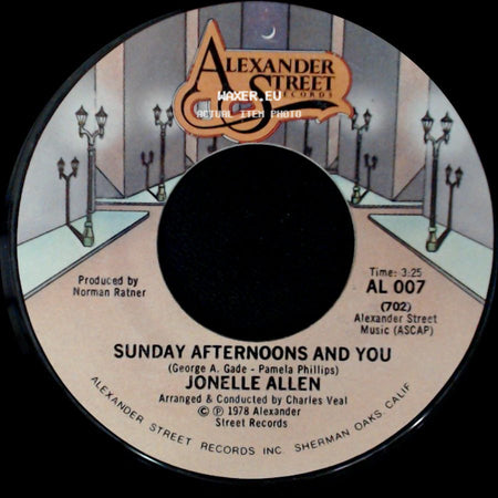 Jonelle Allen - Baby, I Just Wanna Love You / Sunday Afternoons And You side B