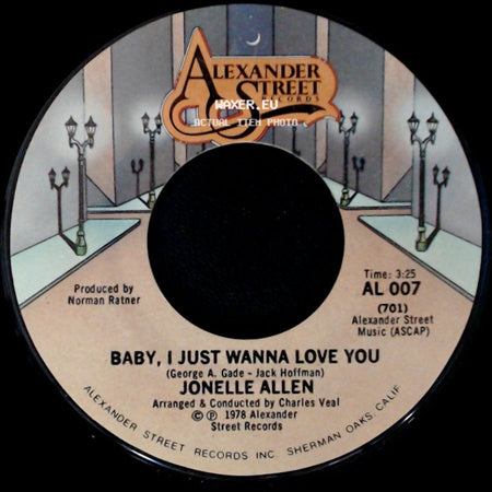Jonelle Allen - Baby, I Just Wanna Love You / Sunday Afternoons And You side A