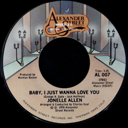 Jonelle Allen - Baby, I Just Wanna Love You / Sunday Afternoons And You side A