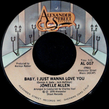 Jonelle Allen - Baby, I Just Wanna Love You / Sunday Afternoons And You side A