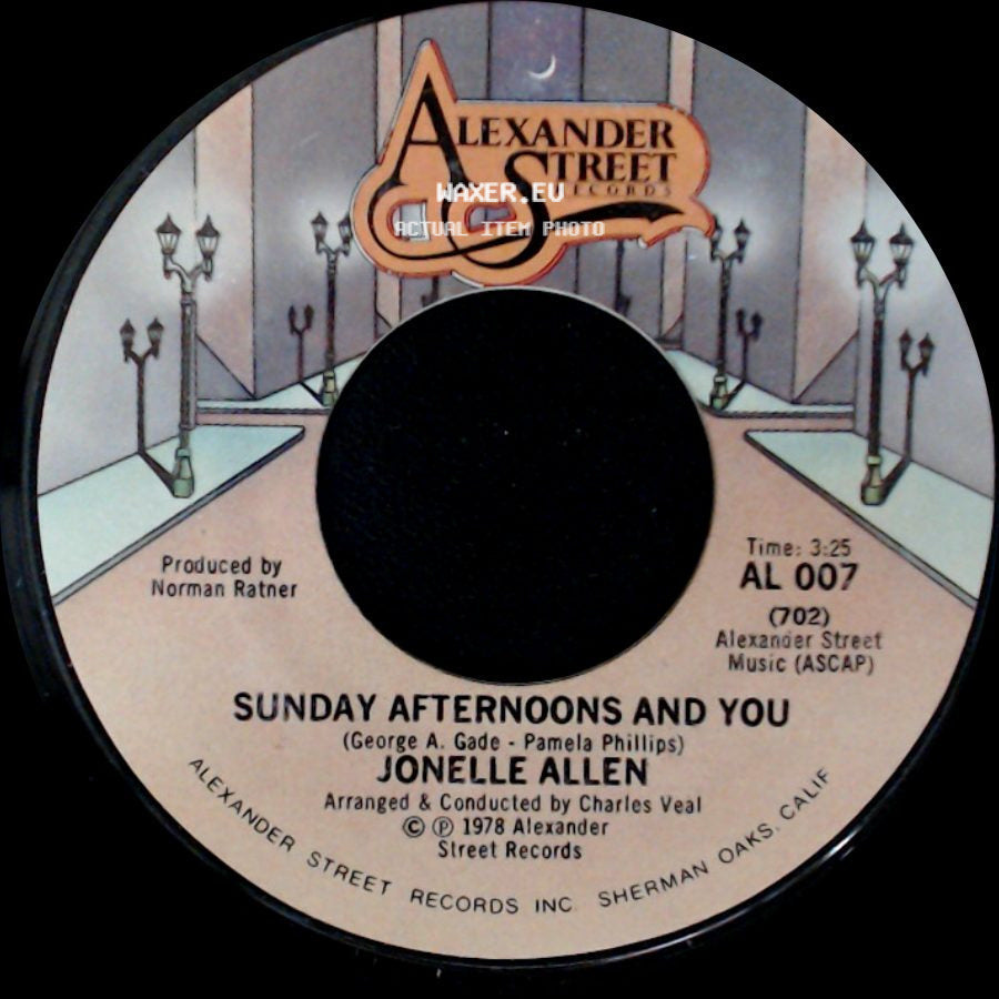 Jonelle Allen - Baby, I Just Wanna Love You / Sunday Afternoons And You side B