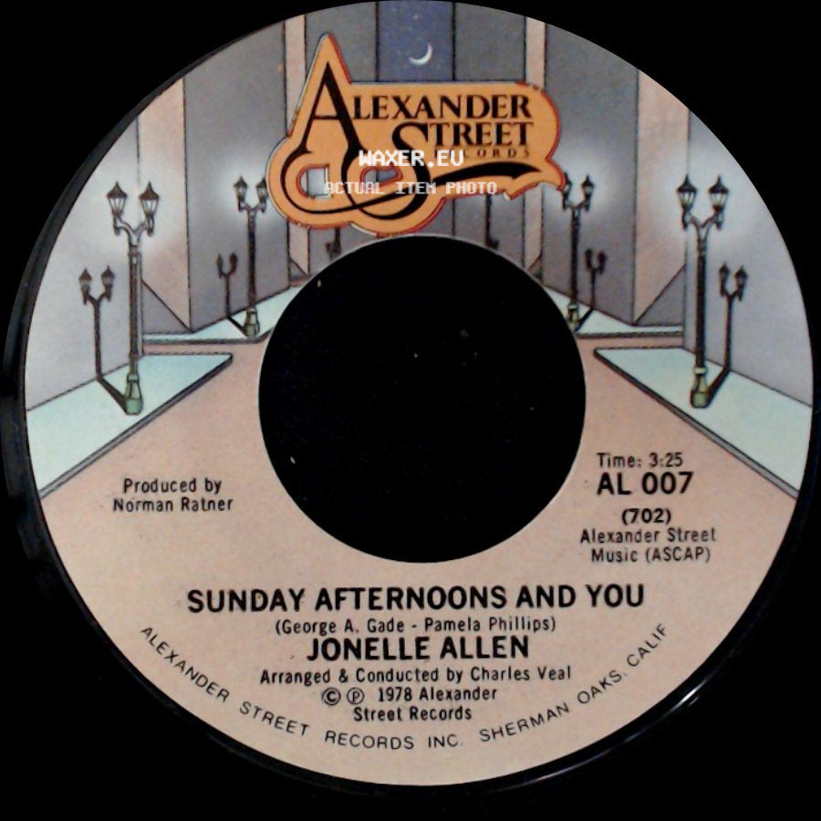 Jonelle Allen - Baby, I Just Wanna Love You / Sunday Afternoons And You side B