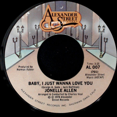 Jonelle Allen - Baby, I Just Wanna Love You / Sunday Afternoons And You side A