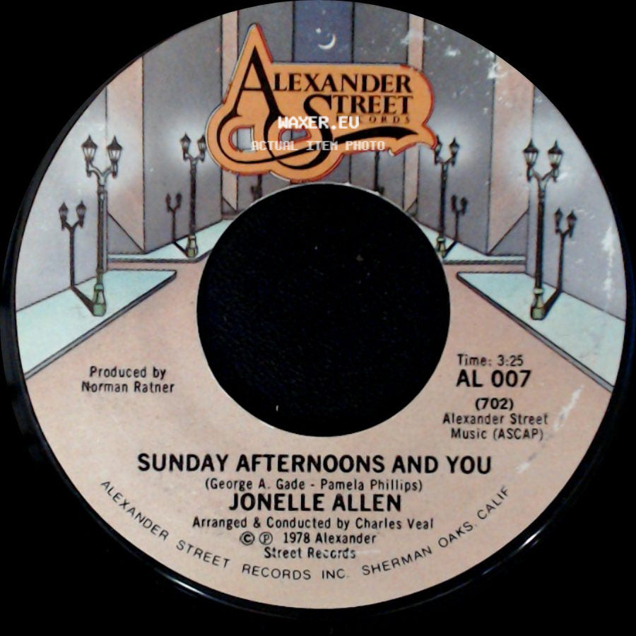 Jonelle Allen - Baby, I Just Wanna Love You / Sunday Afternoons And You side B