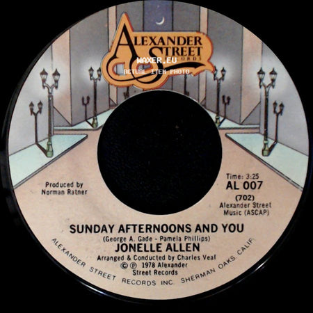 Jonelle Allen - Sunday Afternoons And You / Baby, I Just Wanna Love You side A